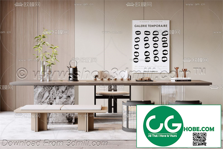 Tea Room 34 3D Model